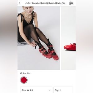 ISO- Jeffrey Campbell Red Ballet Flats- size 9.5